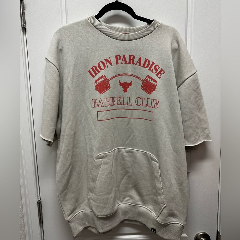 Under Armour UA Men's Project Rock Iron Paradise Heavyweight Terry Crew Size L